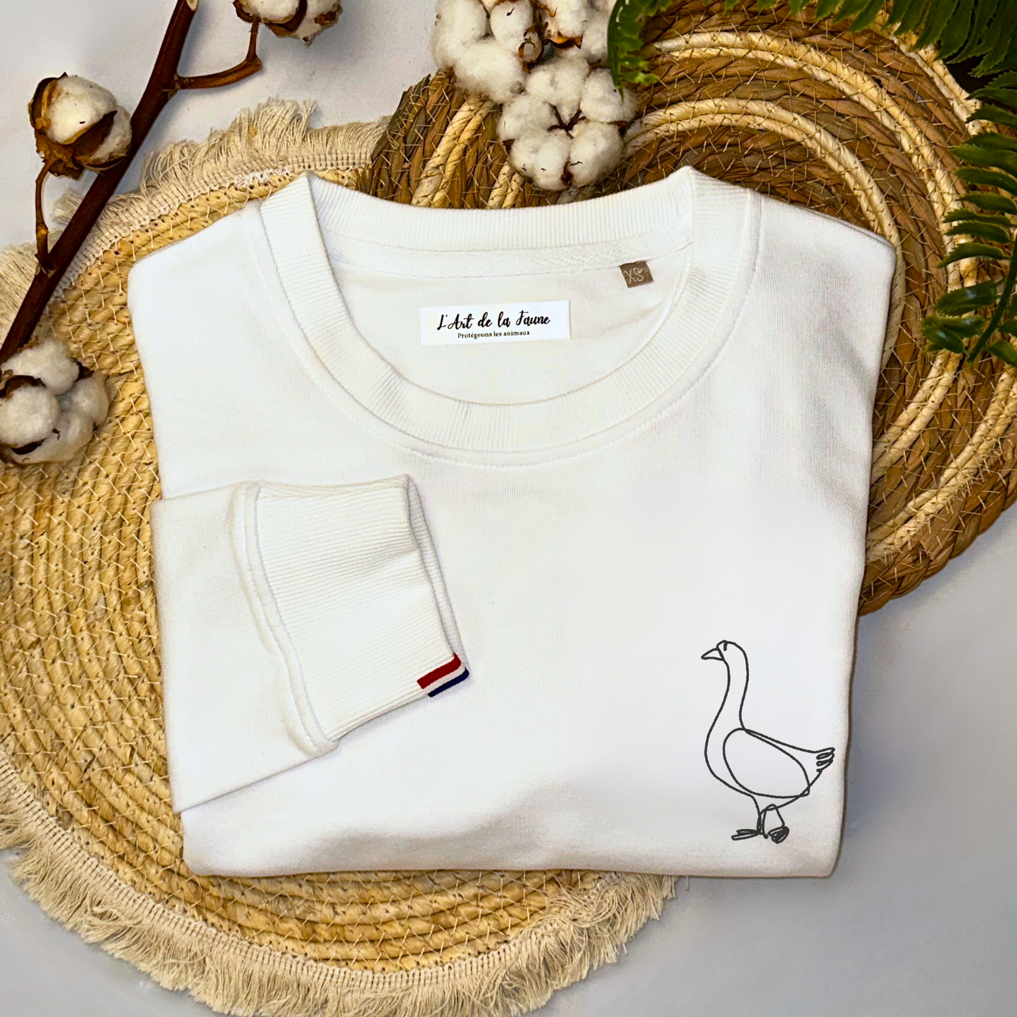 Sweat brodé Oie