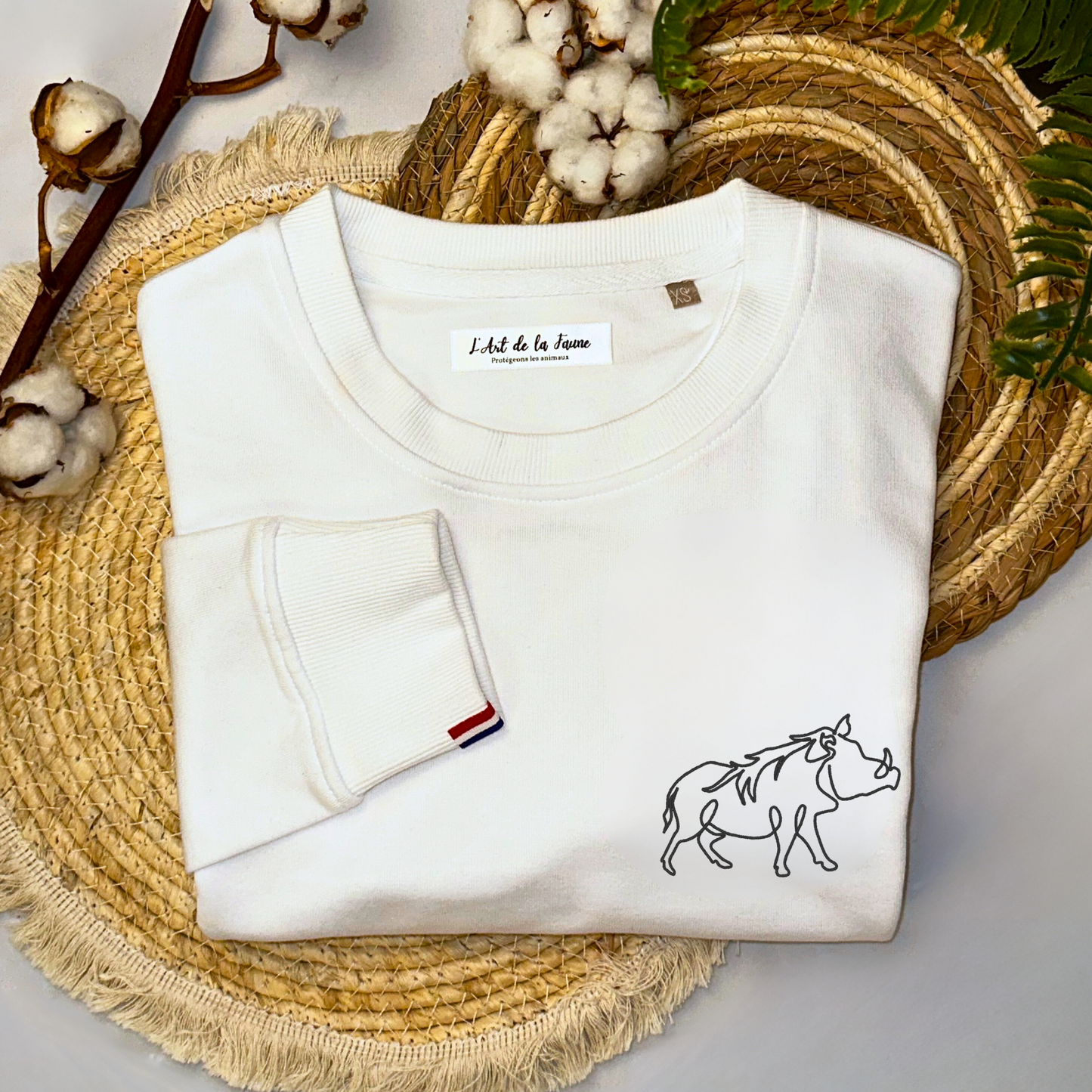 Sweat brodé Sanglier